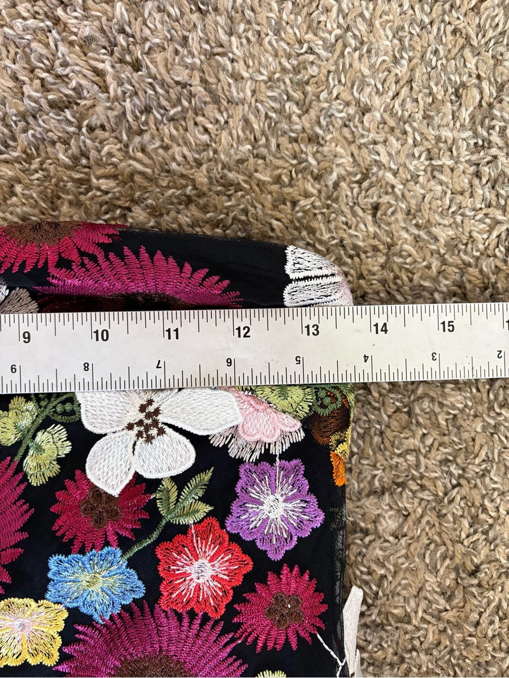 Lulus Thriving Beauty Black 3D Floral Embroidered Strapless Mini Dress Small - Picture 7 of 8